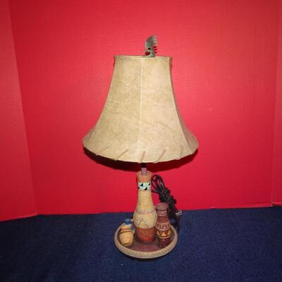 LOT 138. NATIVE AMERICAN  HOME DECOR LAMP