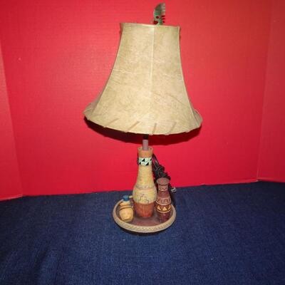 LOT 138. NATIVE AMERICAN  HOME DECOR LAMP