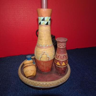 LOT 138. NATIVE AMERICAN  HOME DECOR LAMP