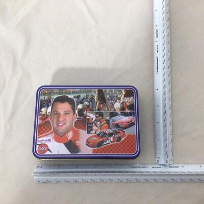 122) NASCAR | Signed Tony Stewart Plaque, Knife, and Pin Set