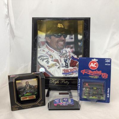 123) NASCAR | Signed Kyle Petty Plaque and Cars