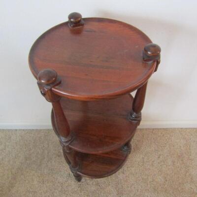 Decorative Three Tier Wooden Side/Accent Table by Ethan Allen