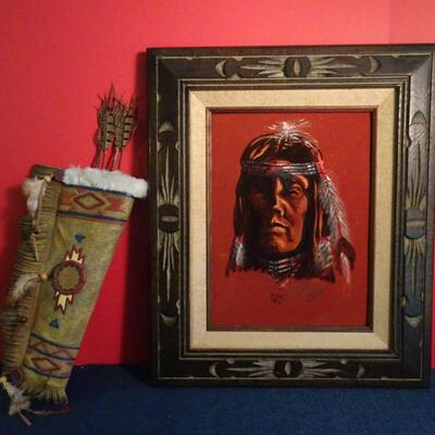 LOT 146.  NATIVE AMERICAN INSPIRED WALL DECOR