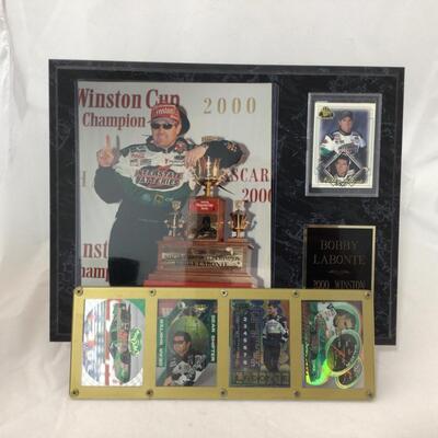124) NASCAR | Bobby Labonte Plaque and Collector Cards