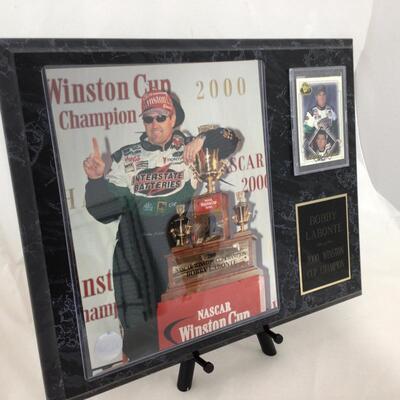 124) NASCAR | Bobby Labonte Plaque and Collector Cards