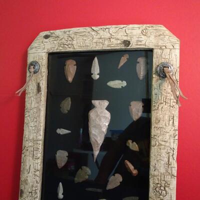 LOT 149. SIMULATED ARROWHEADS FRAMED