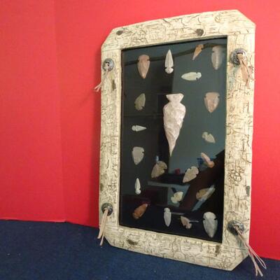 LOT 149. SIMULATED ARROWHEADS FRAMED