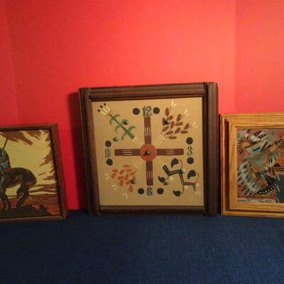 LOT 152.  NAVAJO SAND PAINTINGS