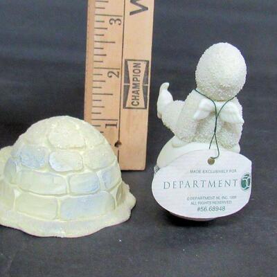 2 Older Dept 56 Pieces, Tiny Igloo, Tiny Trinket Box
