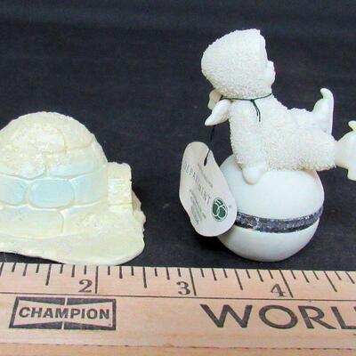 2 Older Dept 56 Pieces, Tiny Igloo, Tiny Trinket Box