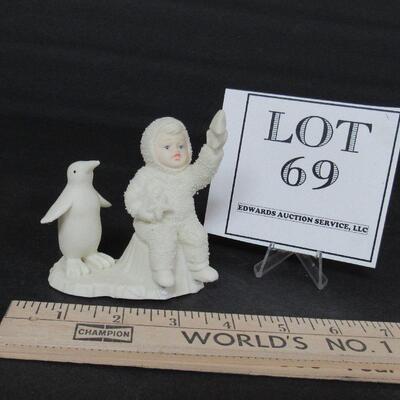 Vintage Dept 56 Snowbaby With Penguin