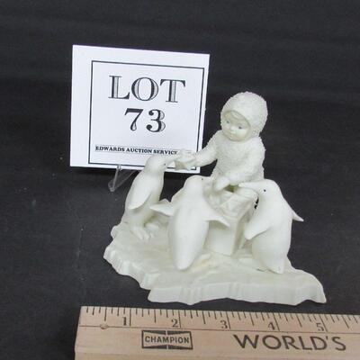 Vintage Dept 56 Snowbaby With Penguin Friends