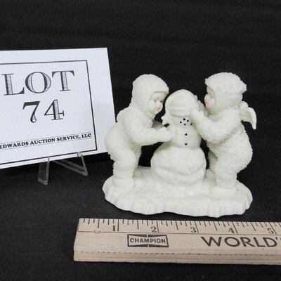 Vintage Dept 56 Snowbabies With Snowman