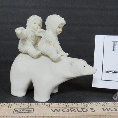 Vintage Dept 56 Snowbabies Sitting on Polar Bear