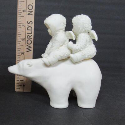 Vintage Dept 56 Snowbabies Sitting on Polar Bear