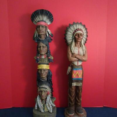 LOT 156. NATIVE AMERICAN INSPIRED DECOR FIGURINES