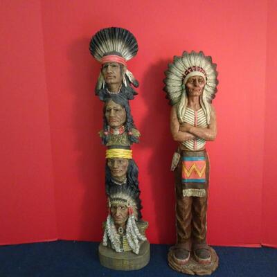 LOT 156. NATIVE AMERICAN INSPIRED DECOR FIGURINES