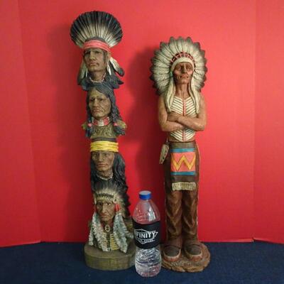 LOT 156. NATIVE AMERICAN INSPIRED DECOR FIGURINES