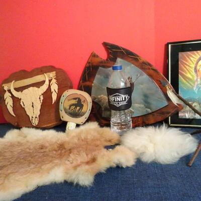LOT 158. NATIVE AMERICAN INSPIRED DECOR