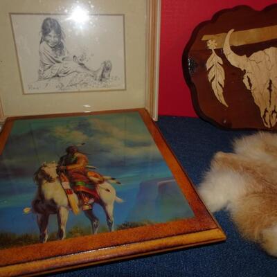 LOT 158. NATIVE AMERICAN INSPIRED DECOR