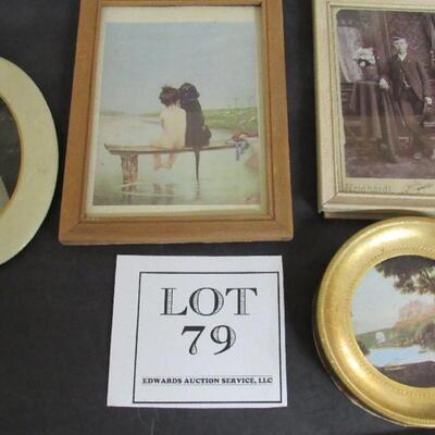 Lot of Misc Pictures and Frames, 2 Antique, Some Silver Plate