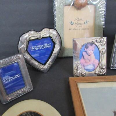 Lot of Misc Pictures and Frames, 2 Antique, Some Silver Plate
