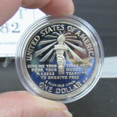 1986 S US MInt Liberty Silver Dollar Proof, .9 Fine
