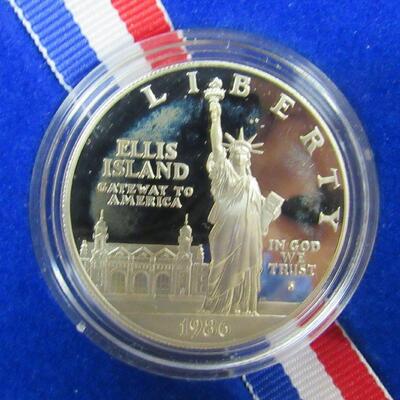 1986 S US MInt Liberty Silver Dollar Proof, .9 Fine