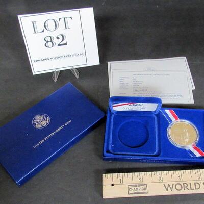 1986 S US MInt Liberty Silver Dollar Proof, .9 Fine