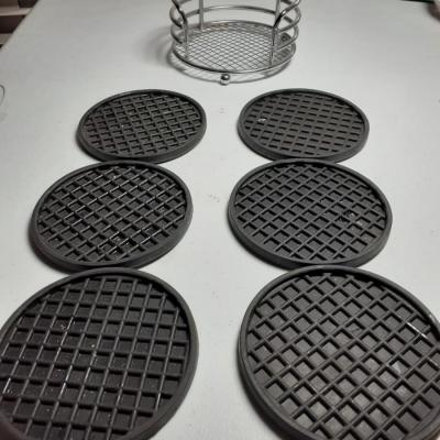 Lot of 6 vintage rubber drink coasters