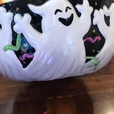 Ceramic Treats Bowl Ghost theme