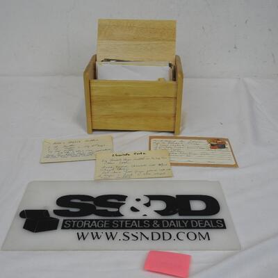 Pinewood Recipe Box 4" W x 7" L x 5"  Includes Home Made Recipes...Yummy!