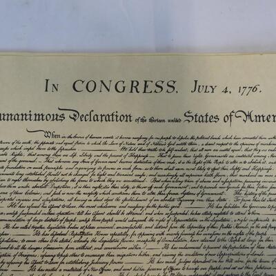 4 Sheets -"In CONGRESS, JULY 4, 1776K Declaration of the 13 USA" Parchment Style