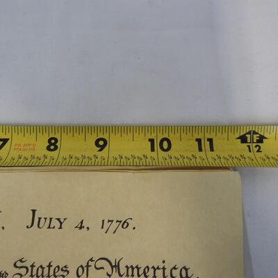 4 Sheets -"In CONGRESS, JULY 4, 1776K Declaration of the 13 USA" Parchment Style