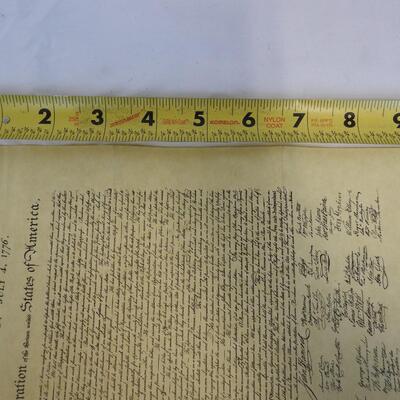 4 Sheets -"In CONGRESS, JULY 4, 1776K Declaration of the 13 USA" Parchment Style