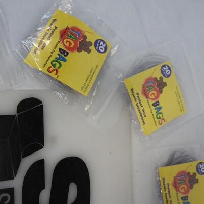 10 Tag Bags -"The Original Beanie Tag Protectors'- 20 Protectors in Each Bag