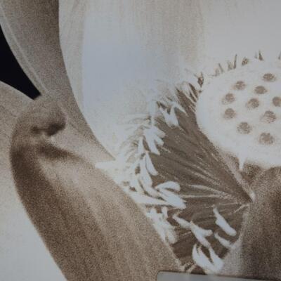 4 Canvases Combine to Create A Sunflower Picture Beige and Blue 14.5" x 34"
