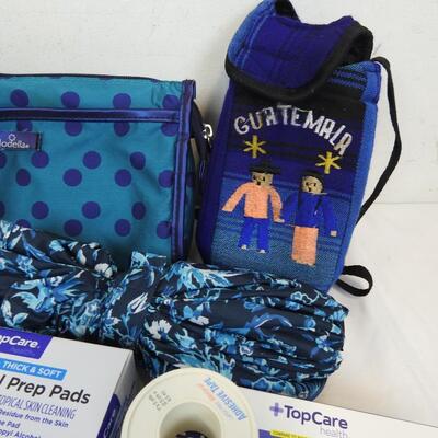 28 Pc Personal Care Items: Bandages, Eyeglass Cords Pill Box for 4X a Day, etc