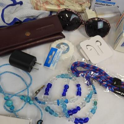 28 Pc Personal Care Items: Bandages, Eyeglass Cords Pill Box for 4X a Day, etc