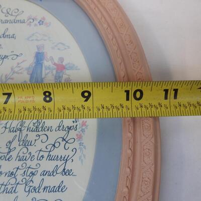 9 Pc Home Decor: Grandma Themed, Pictures with Verses, Vases, Candles, Card Game