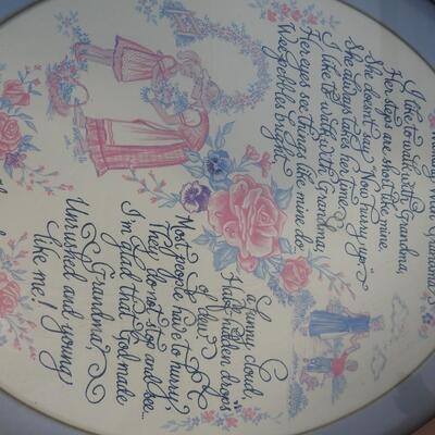 9 Pc Home Decor: Grandma Themed, Pictures with Verses, Vases, Candles, Card Game