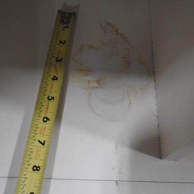 TV Cabinet/Wardrobe/Armoire - Cream Colored. See Pictures for Damage.