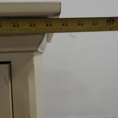 TV Cabinet/Wardrobe/Armoire - Cream Colored. See Pictures for Damage.