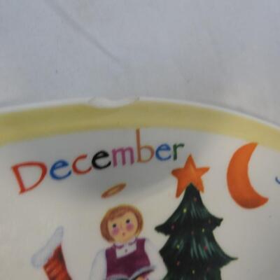 Happy Everything Platter, 15in, Months W/Seasonal/Holiday Designs, Small Chip
