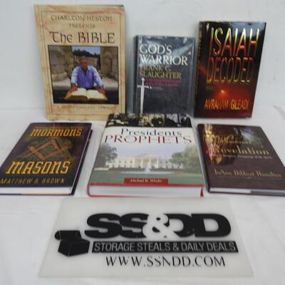 6 Book Lot: Charlton Heston Presents The Bible to Personal Revelation