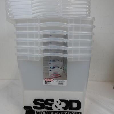Sterilight 66QT Clear Storage Bins w/lids, Lids ARE Missing The Latches