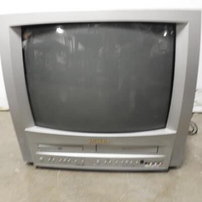 19in Sylvania TV/VCR/DVD Combo, WORKS