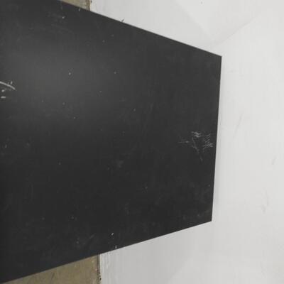 2 Drawer File Cabinet w/Keys: 24 1/2in, Black, Good Condition, Top Has Scratches