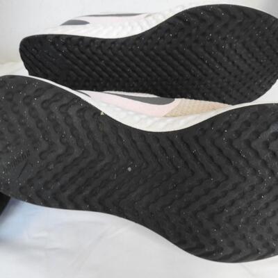 Youth/Womens Shoes: Pink/White Nike 7Y, Black Boots 7W, Black Shoes 6
