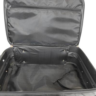 19in Luggage w/ Wheels & Adjustable Locking Handle, Black, Good Condition